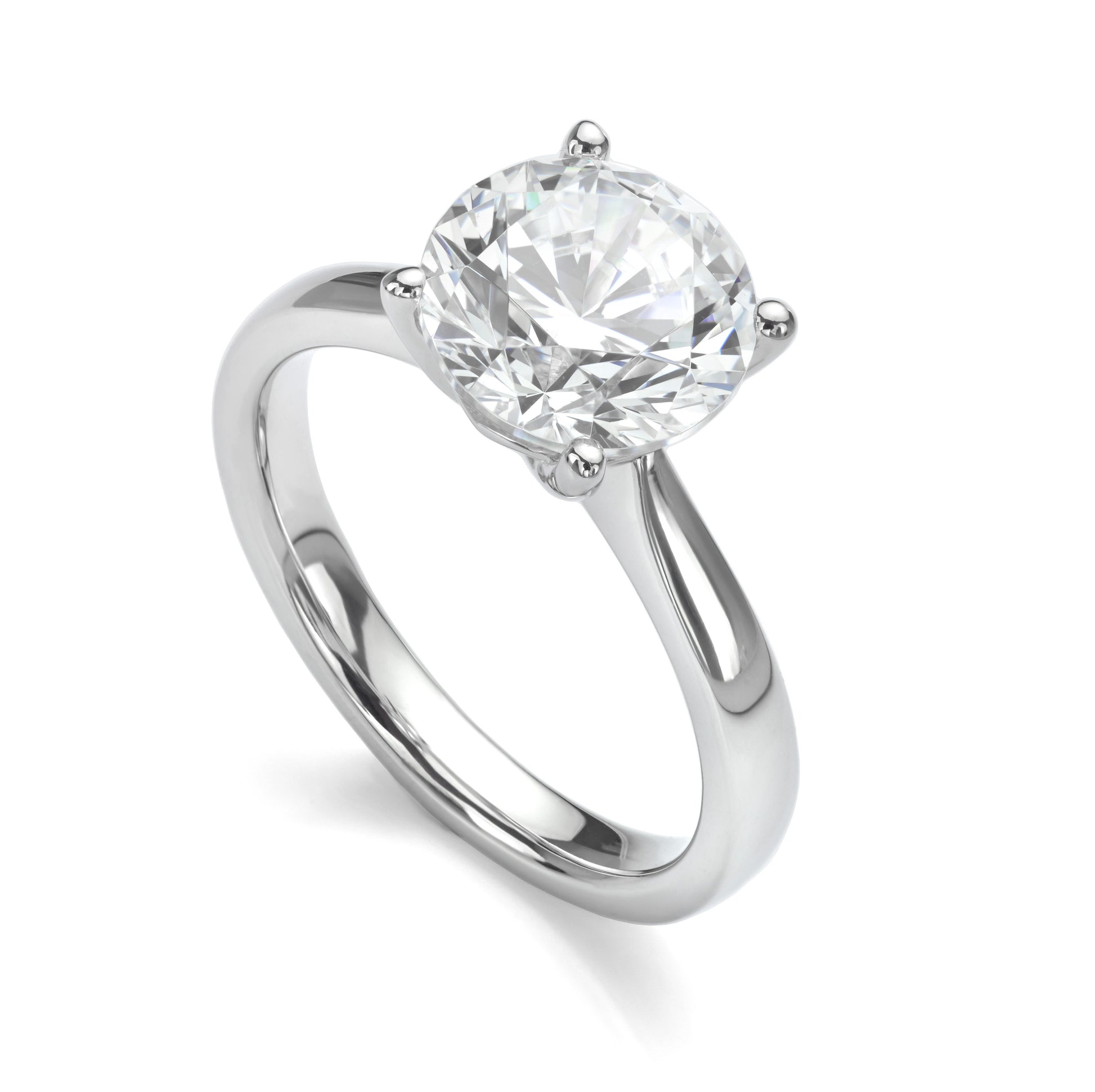Diamond Solitaire 0.4ct to 3.5ct Round Shape